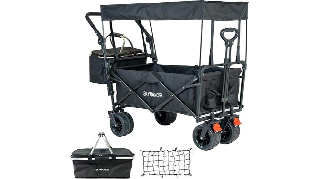 collapsible garden cart with canopy