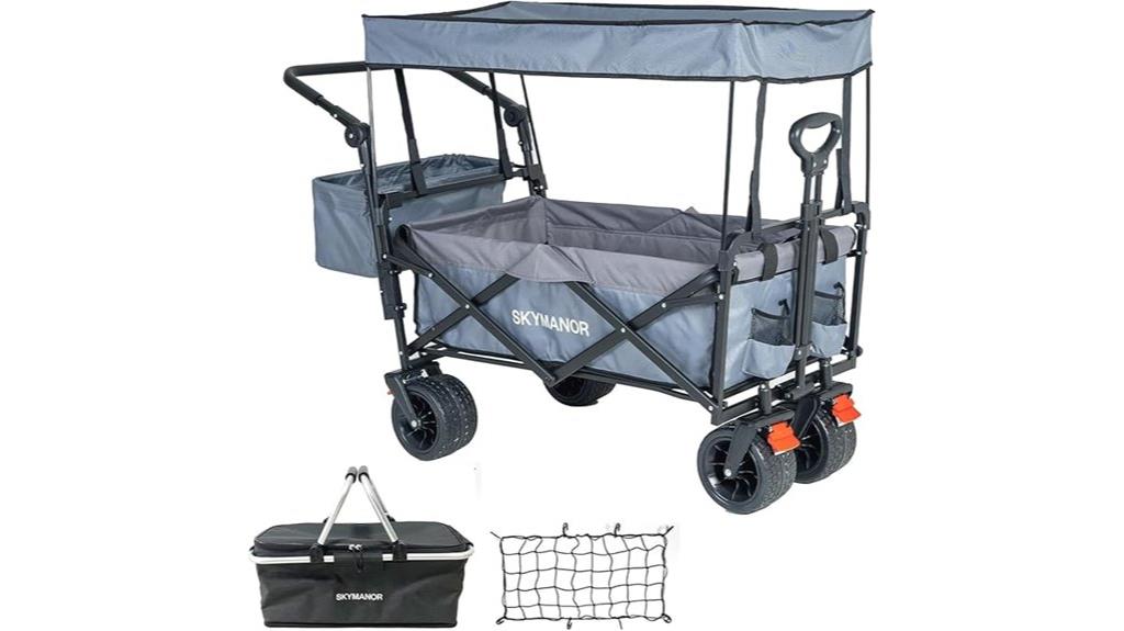 collapsible garden cart with canopy