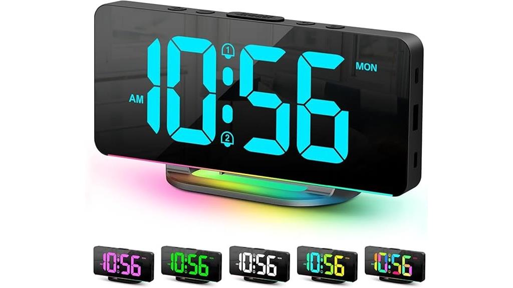 color changing led alarm clock
