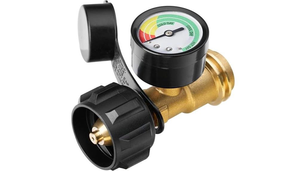 color coded propane gauge