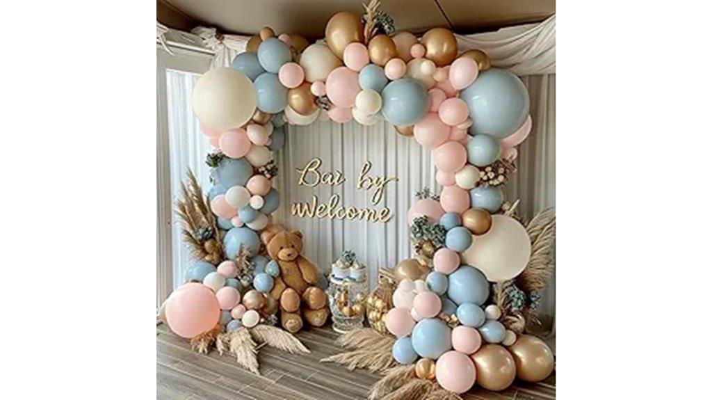 colorful gender reveal balloons