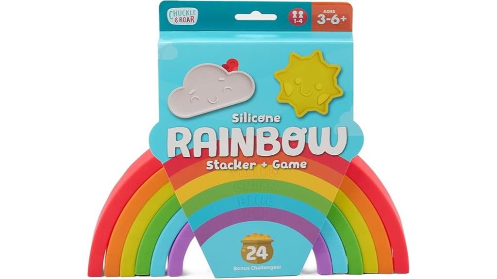 colorful rainbow stacking toy