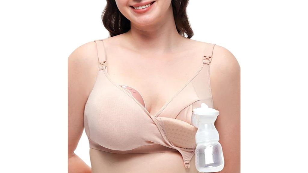 comfortable breastfeeding support bra
