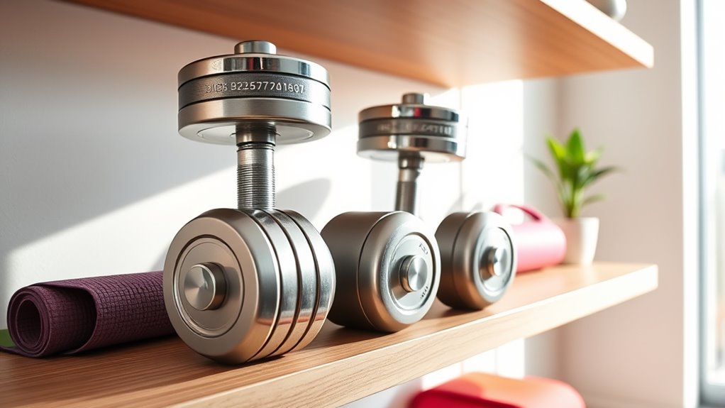 compact adjustable dumbbell sets
