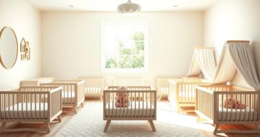 compact comfortable baby cribs