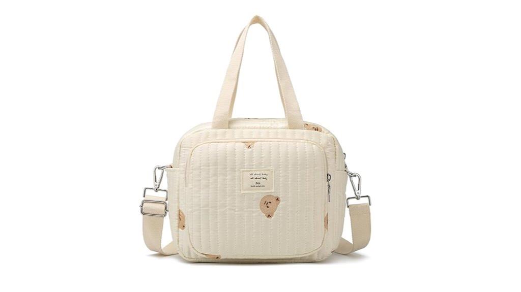 compact diaper bag with seven pockets