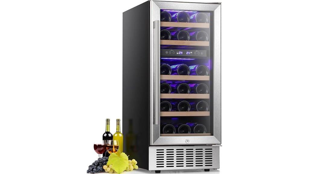 compact dual zone wine cooler