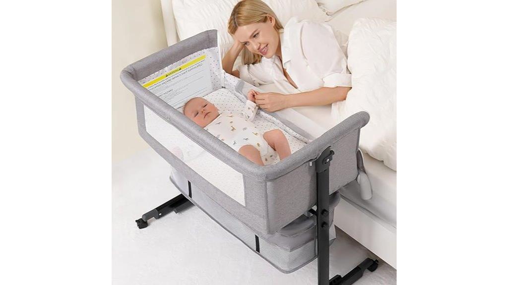 convertible bedside baby bassinet