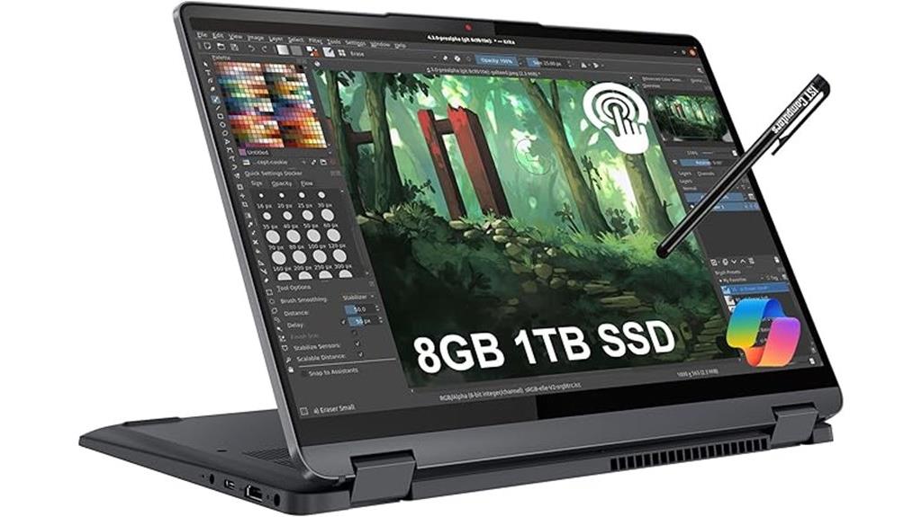convertible touchscreen laptop with ssd