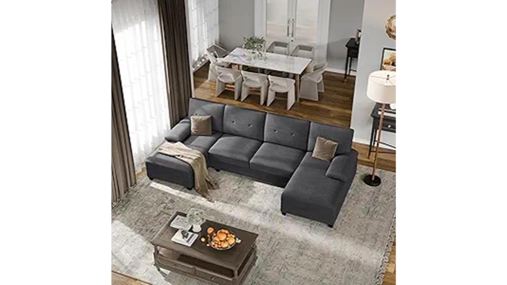 convertible u shaped couch