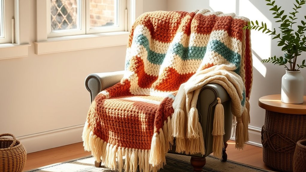 cozy boho throw blankets