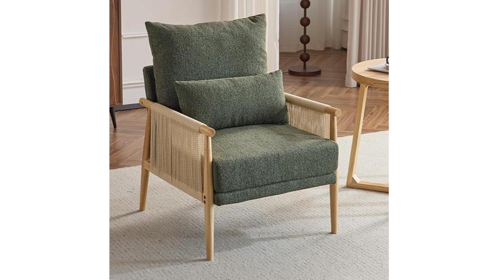cozy chenille rattan accent