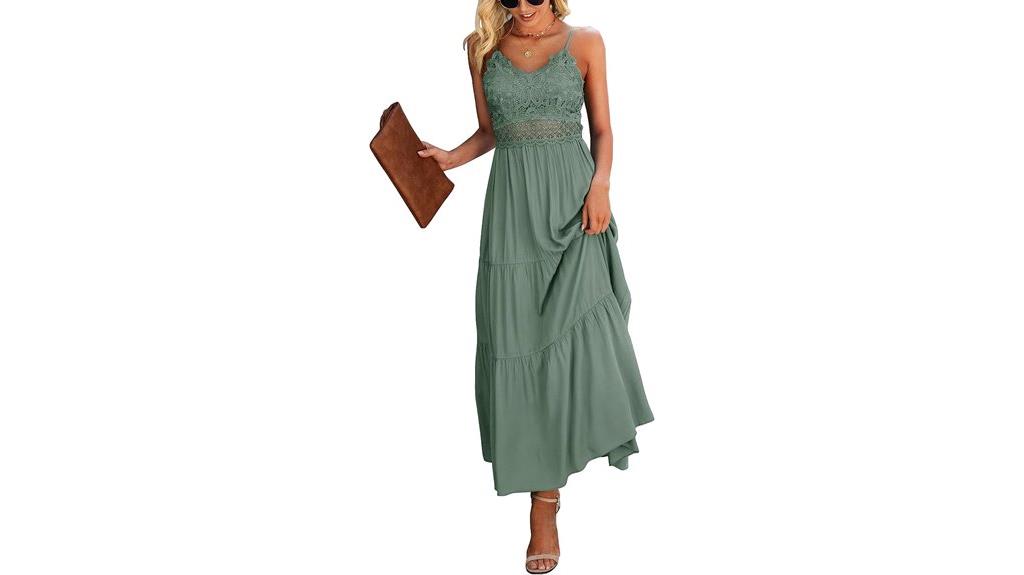 crochet lace maxi dress