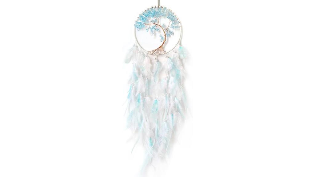 crystals feathers dreamcatcher decor
