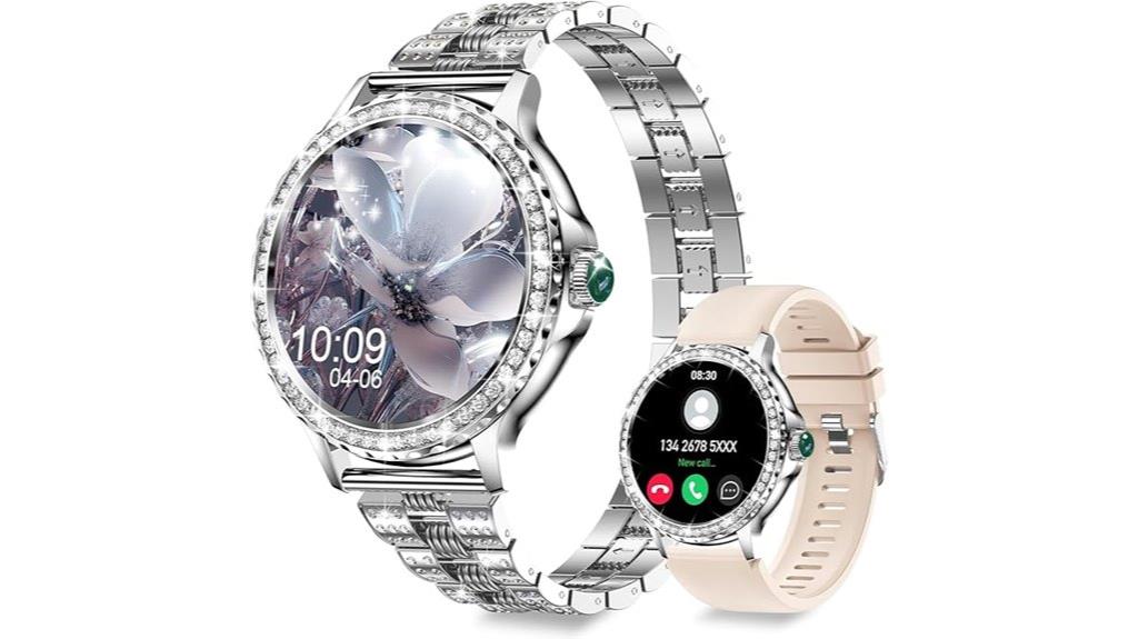 diamond embellished women s smartwatch