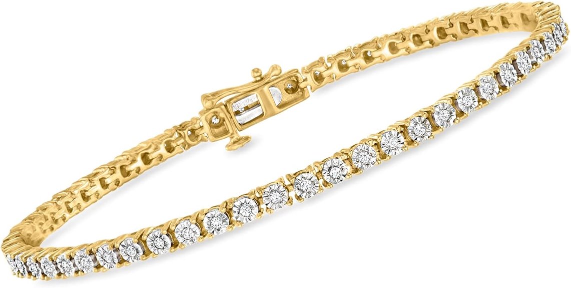 diamond tennis bracelet gold