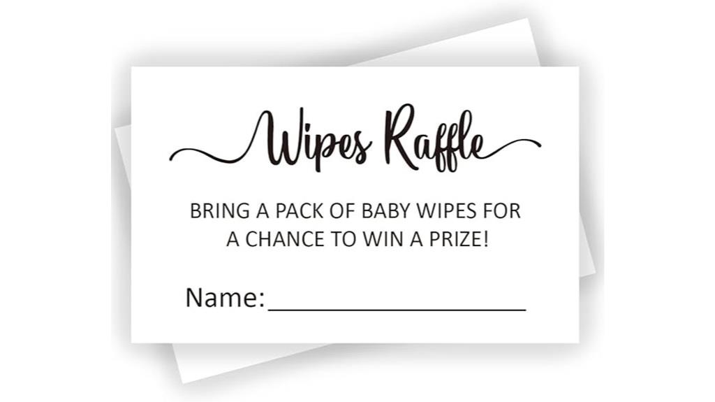 diaper wipes raffle tickets