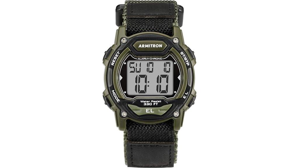 digital nylon strap watch