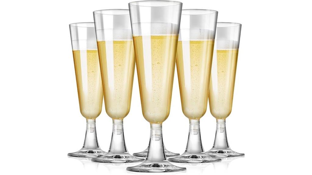 disposable champagne flutes