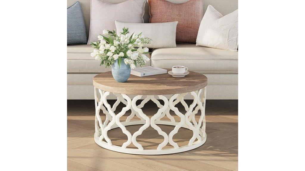 distressed wood top table