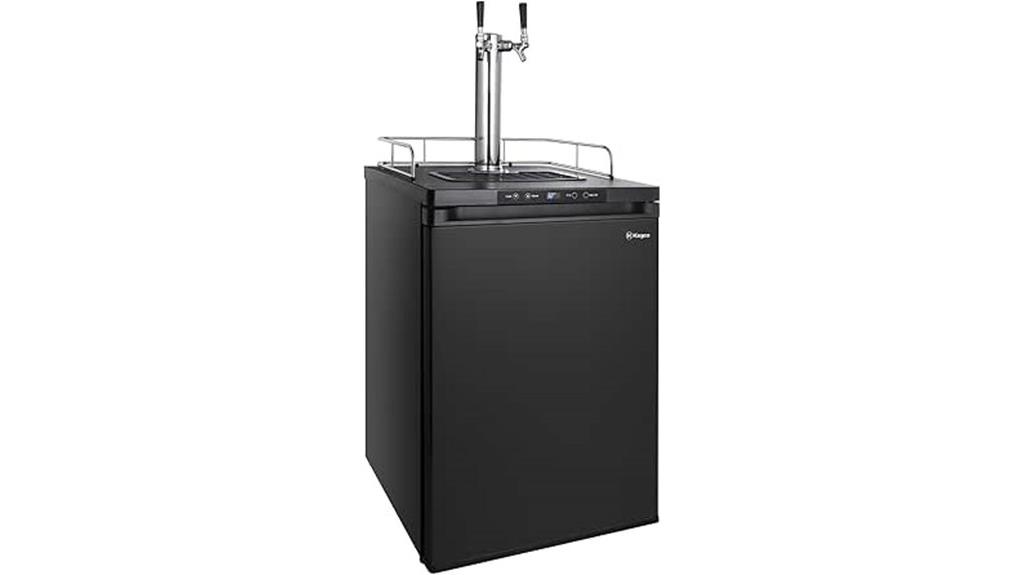double faucet digital kegerator