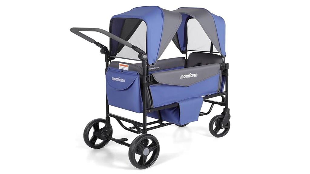 double stroller with canopy