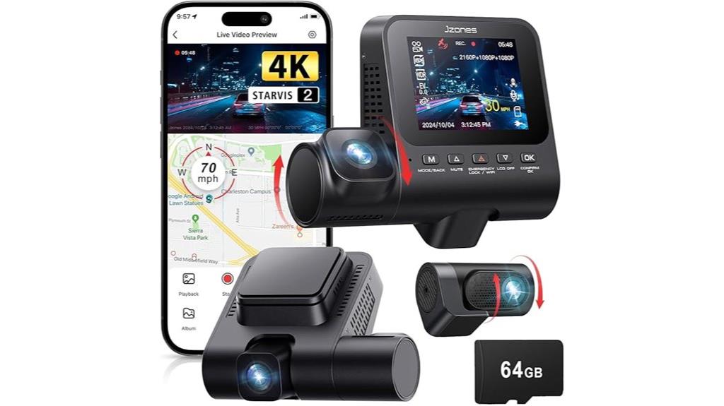 dual 4k and 1080p cameras