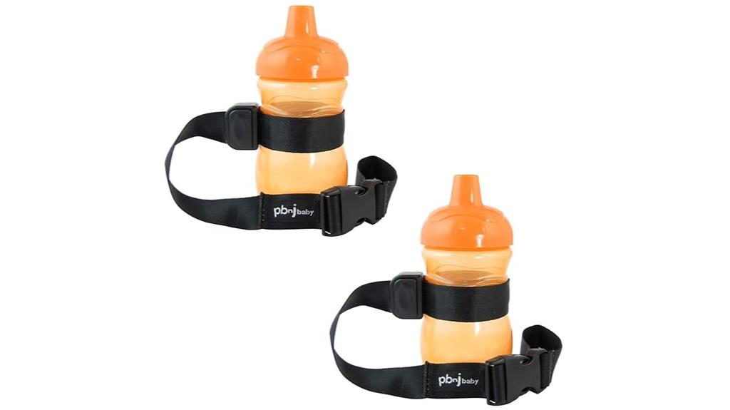 dual black sippy cup holders