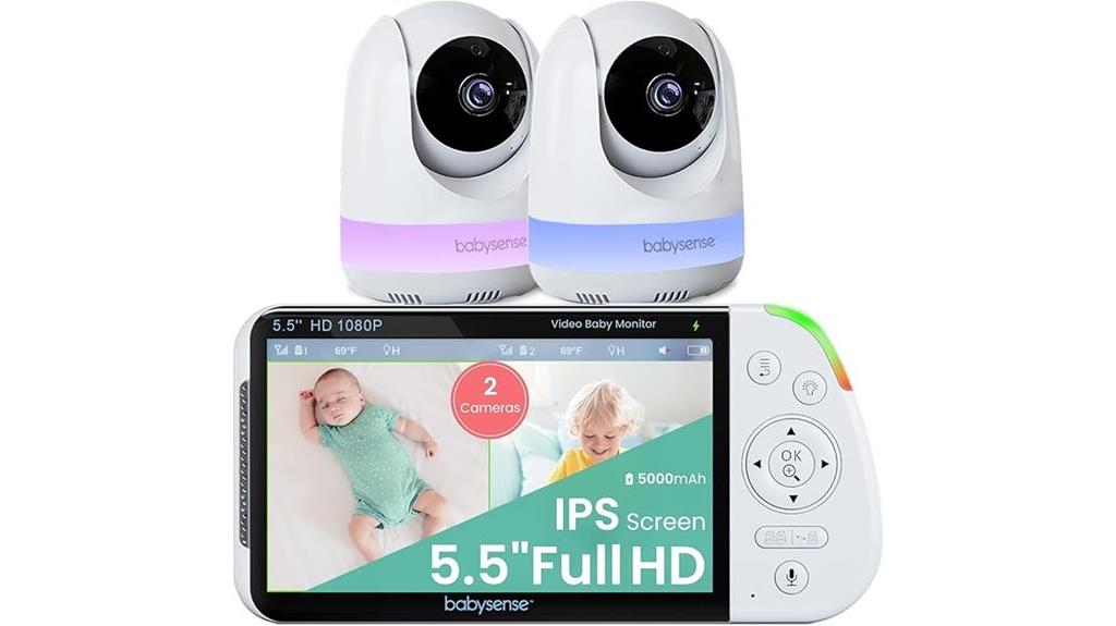 dual camera hd baby monitor