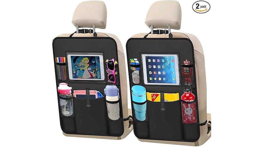 dual car organizer with tablet