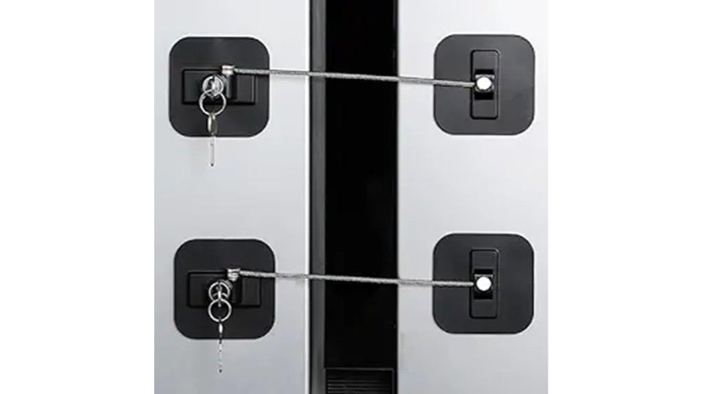 dual key fridge locks