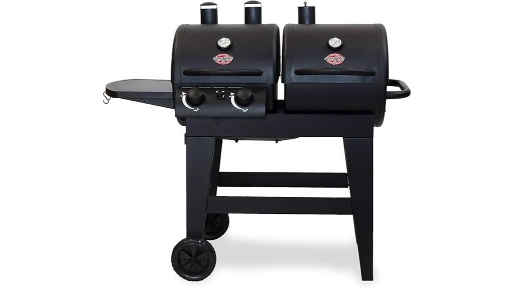 dual propane charcoal grill