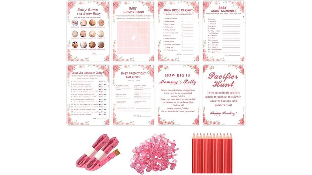 eight girl baby shower games
