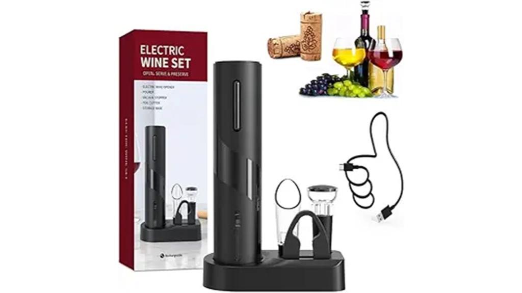 electric wine opener set