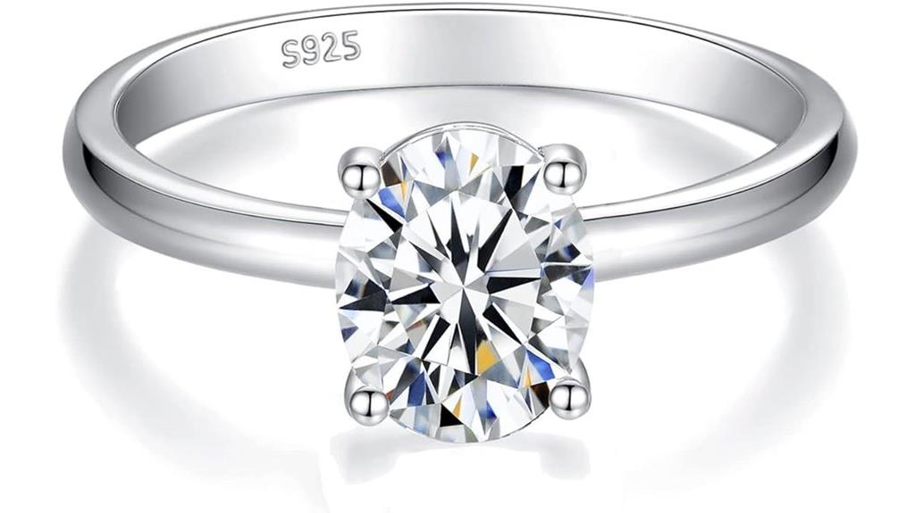 elegant 1ct moissanite ring