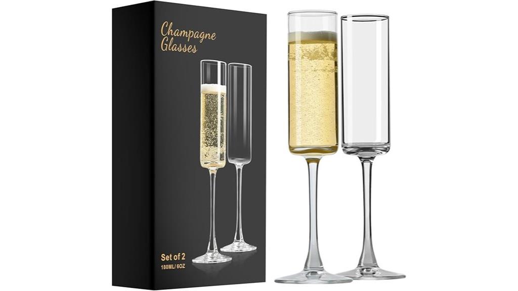 elegant 6oz celebration glasses