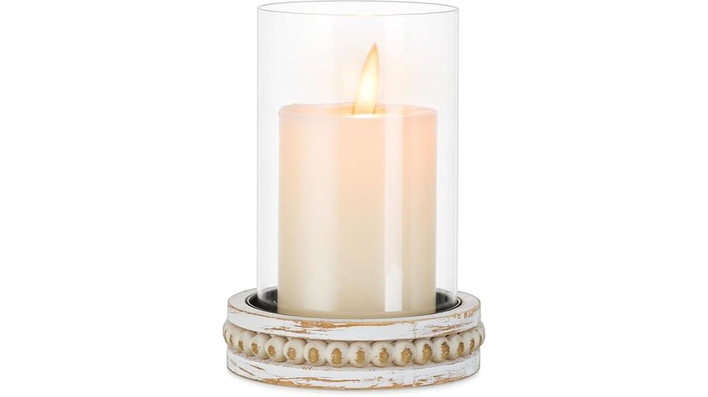 elegant clear glass candle holder