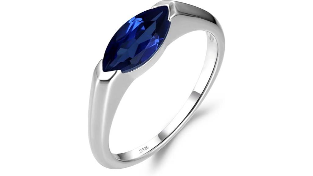 elegant marquise silver ring
