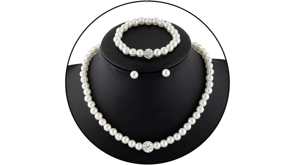 elegant pearl jewelry set