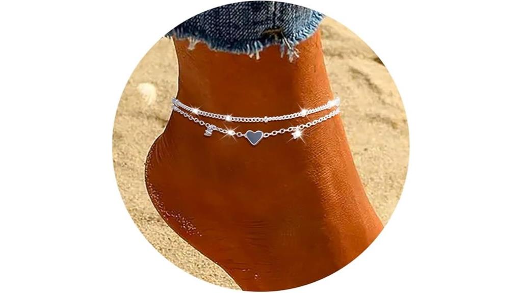 elegant silver anklet bracelets