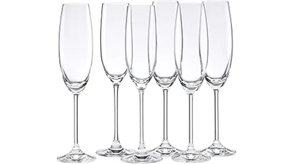 elegant six piece champagne set