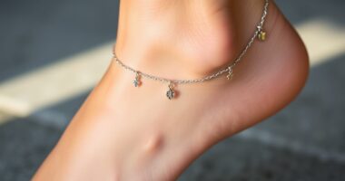 elegant sterling silver anklets