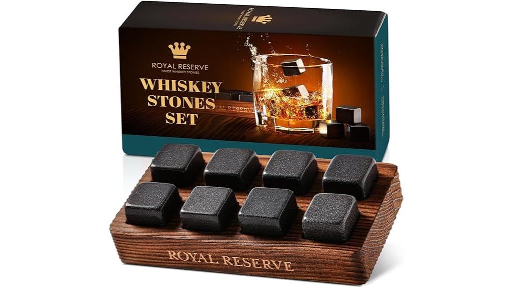 elegant whiskey stone gift set