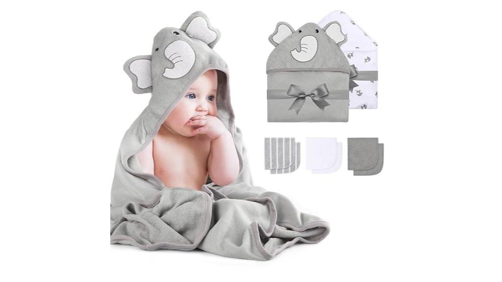 elephant hooded baby towel