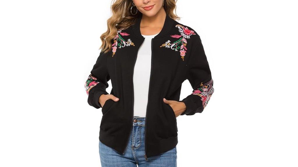 embroidered floral boho hoodie