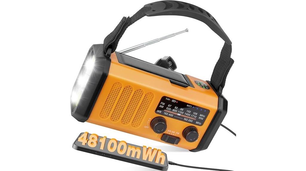 emergency solar hand crank