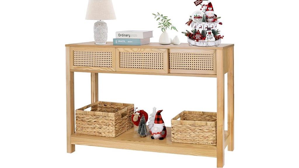 entryway storage console table