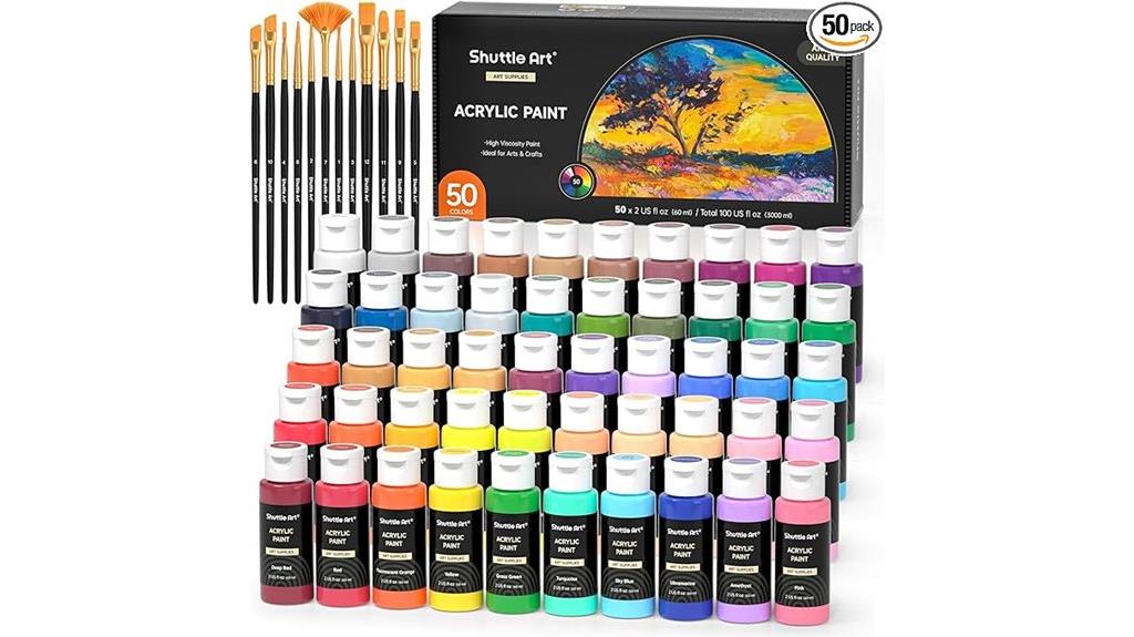 fifty colors acrylic paint