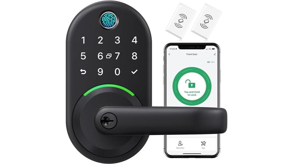 fingerprint keypad door lock