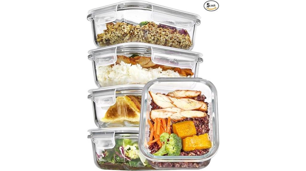 five pack glass containers